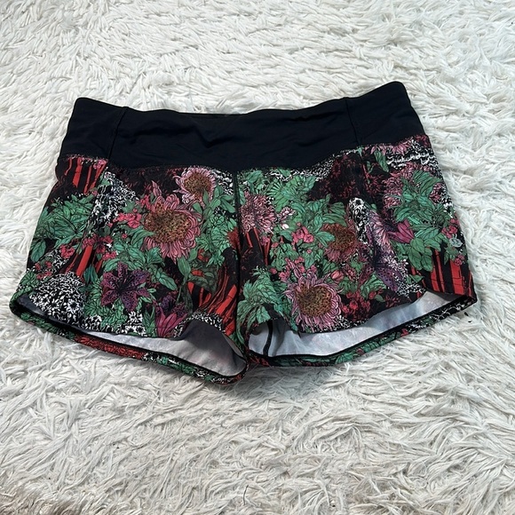 Lululemon Run Times Short II *4" Zen Garden Multi / Black - Picture 1 of 7